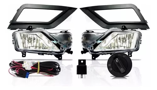 Kit Faros Camineros + Botón Modelo Original Gol Saveiro G8