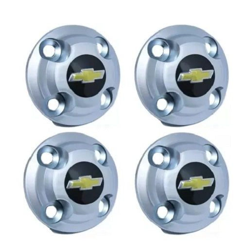 Centro de Llanta de Fierro Chevrolet 4x100 Agarre Con Tuerca Plata