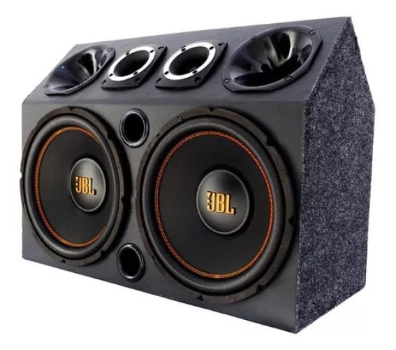 Caja Trio Jbl Doble Sub Woofer 12 Pulgadas + Taramps Tl1500