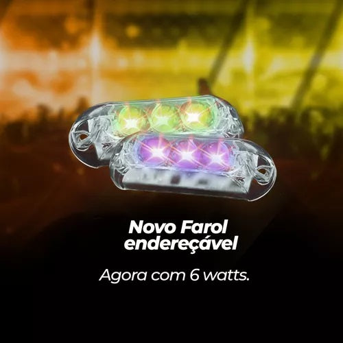 Faro Luz Strobo Rítmico AJK Sonido Automotivo
