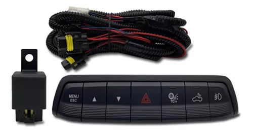 Kit Faros Camineros + Botón Modelo Original Fiat Strada 2021/2024