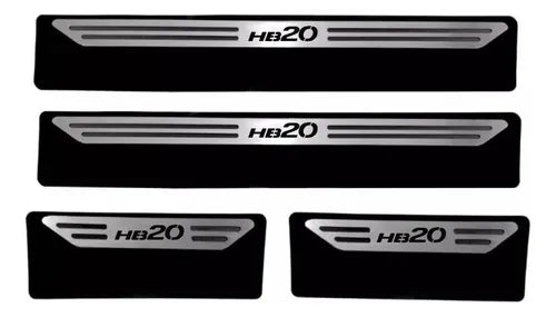 Cubre Zócalo Acero Inoxidable Hyundai Hb20 4 Puertas