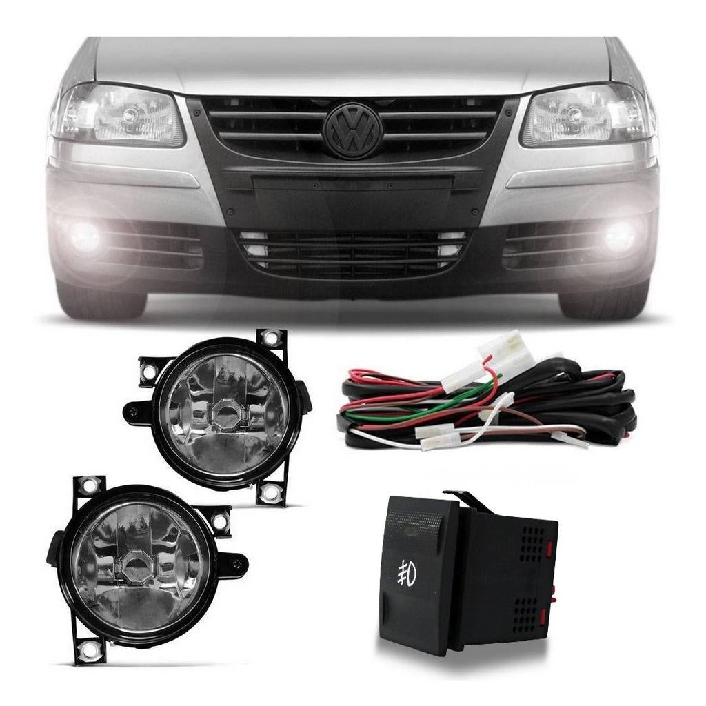 Kit Faros Camineros + Botón Universal Gol Saveiro Parati G4 2006/2008