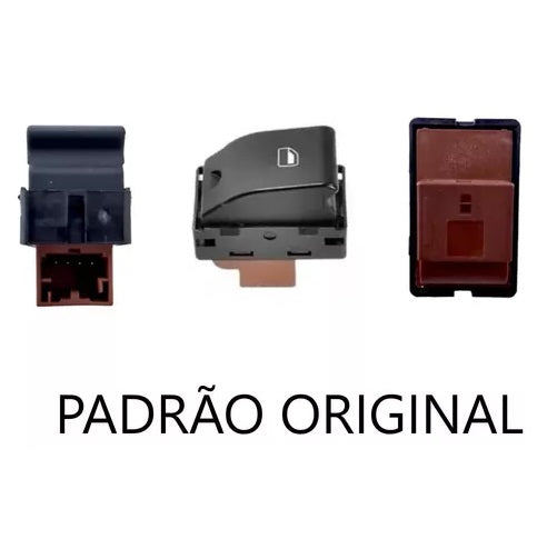 Par Moldura + Botón Vidrio Eléctrico Gol Saveiro G4 2006