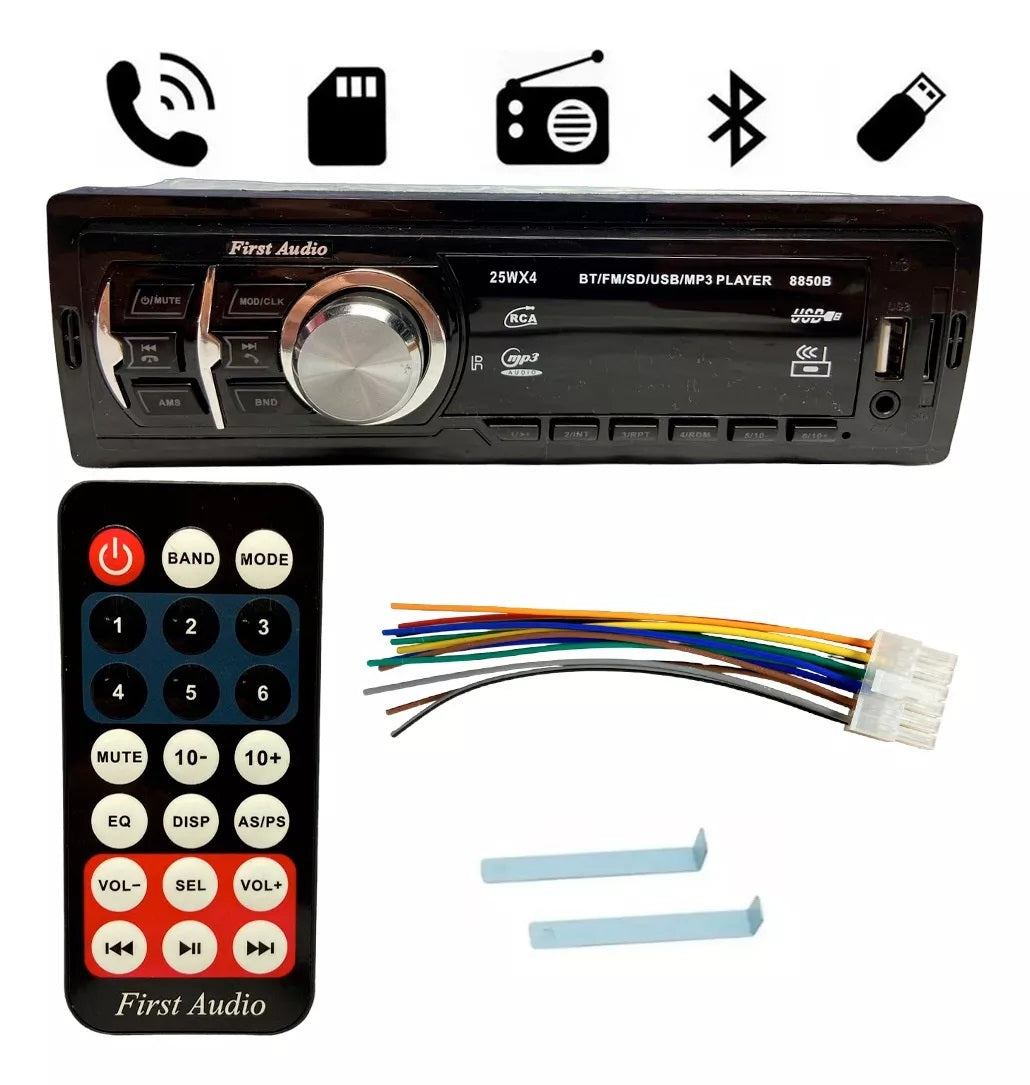 Radio First Option 8850B con USB, Bluetooth y lector de tarjetas SD