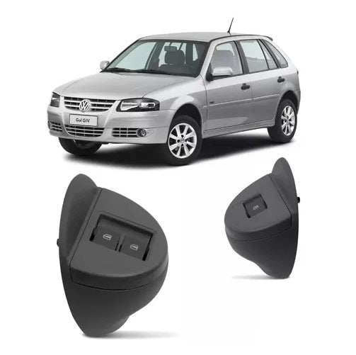 Par Moldura + Botón Vidrio Eléctrico Gol Saveiro G4 2006