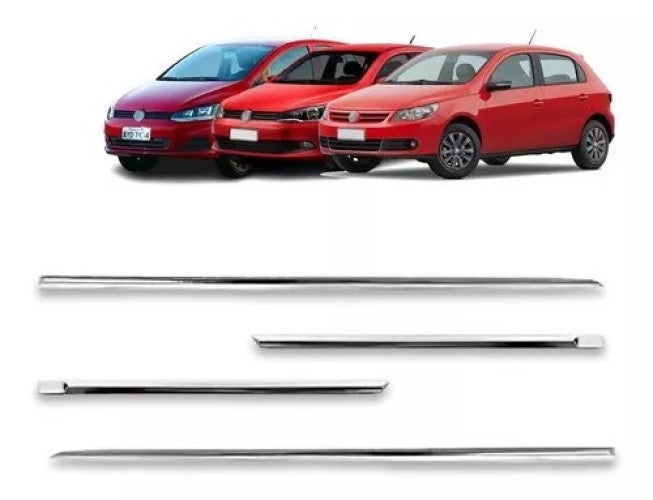 Bagueta Friso Lateral Gol Fox CrossFox Suran Cromado