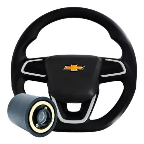 Volante Deportivo Onix Linea Chevrolet Logo Dorado