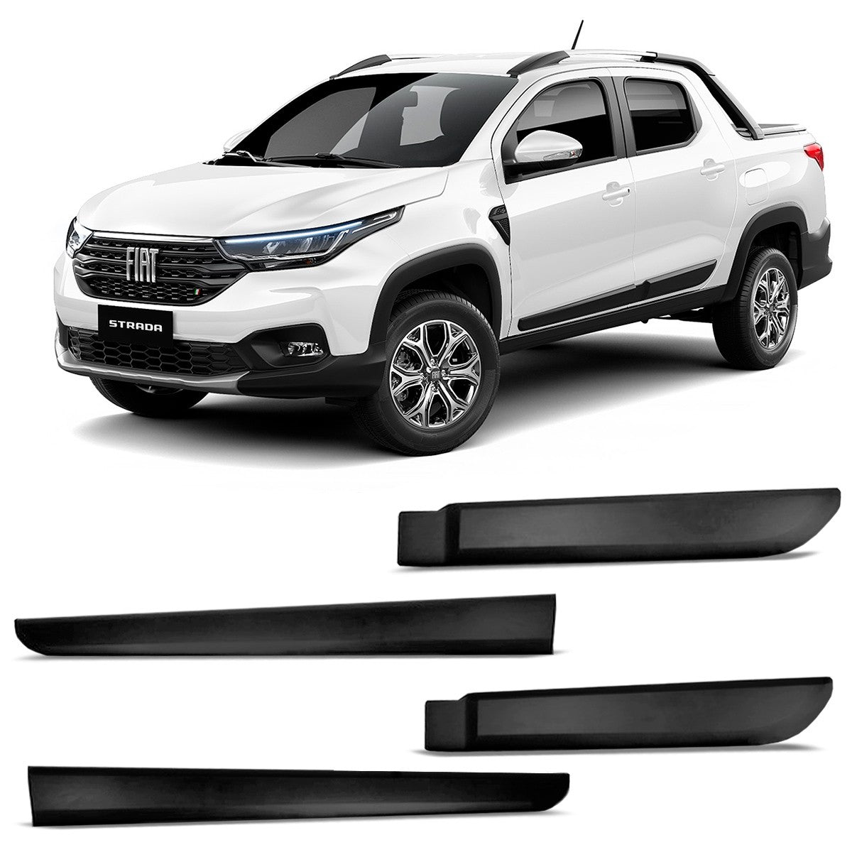 Bagueta Friso Lateral Fiat Strada 2021/2024 Doble Cabina