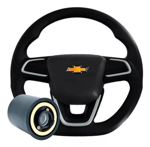 Volante Deportivo Onix Linea Chevrolet Logo Dorado
