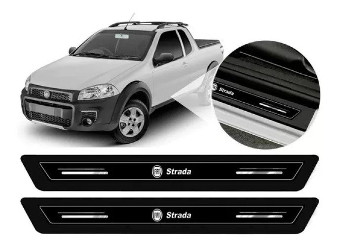 Cubre Zócalo Resinado Platinum Fiat Strada 2 Puertas